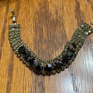 1950’s Vintage Black Rhinestone Bracelet